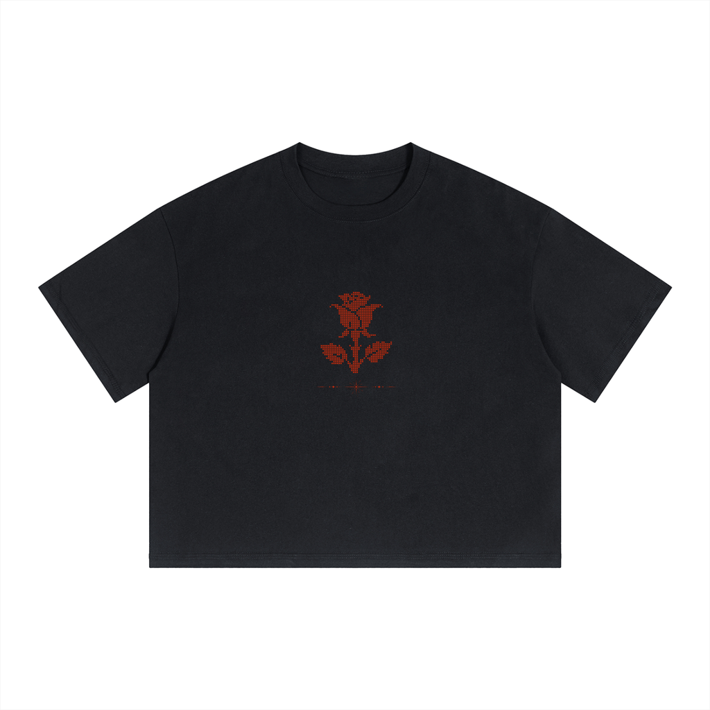 Unisex Boxy Drop Shoulder Crop T-Shirt