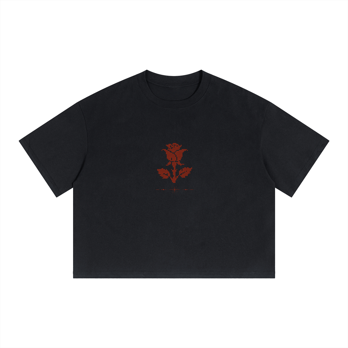 Unisex Boxy Drop Shoulder Crop T-Shirt