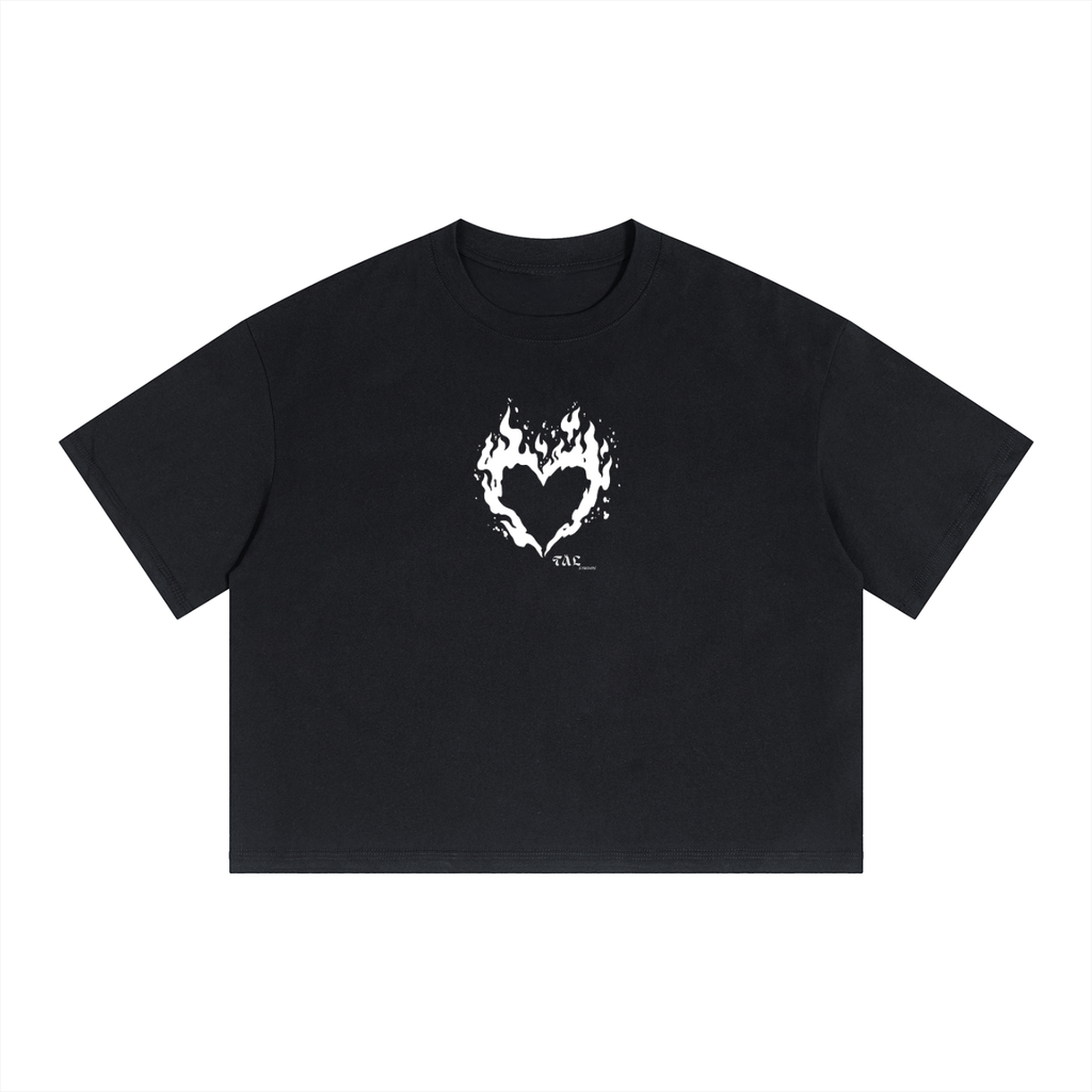 Unisex Boxy Drop Shoulder Crop T-Shirt