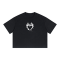 Unisex Boxy Drop Shoulder Crop T-Shirt