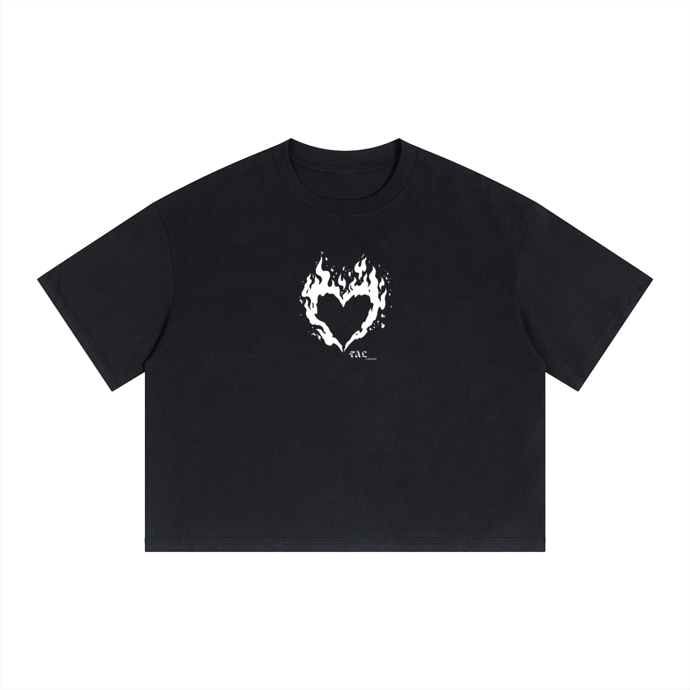 Unisex Boxy Drop Shoulder Crop T-Shirt
