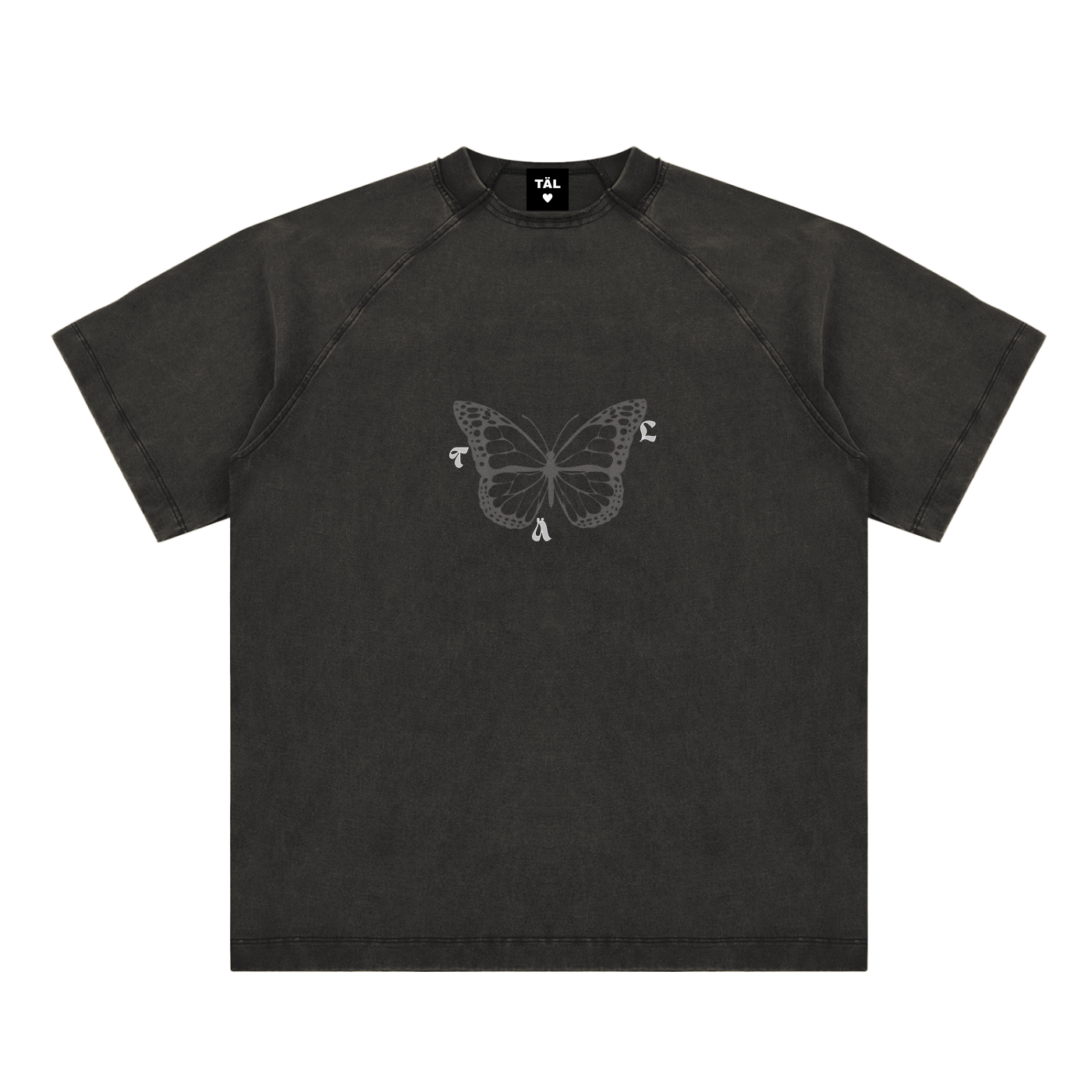 Vintage Wash Raglan T-Shirt - Butterfly Effect
