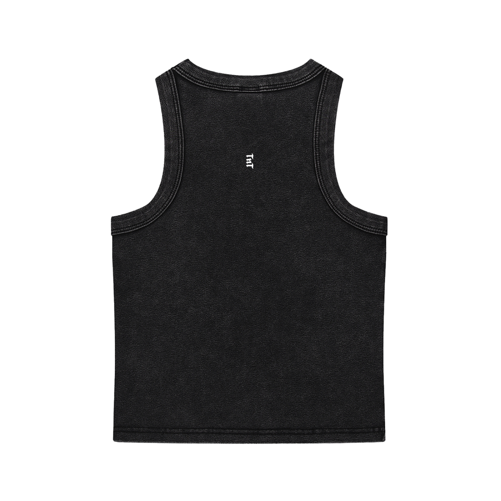 Hollywood Star Snow Washed Tank – Black | TÄL