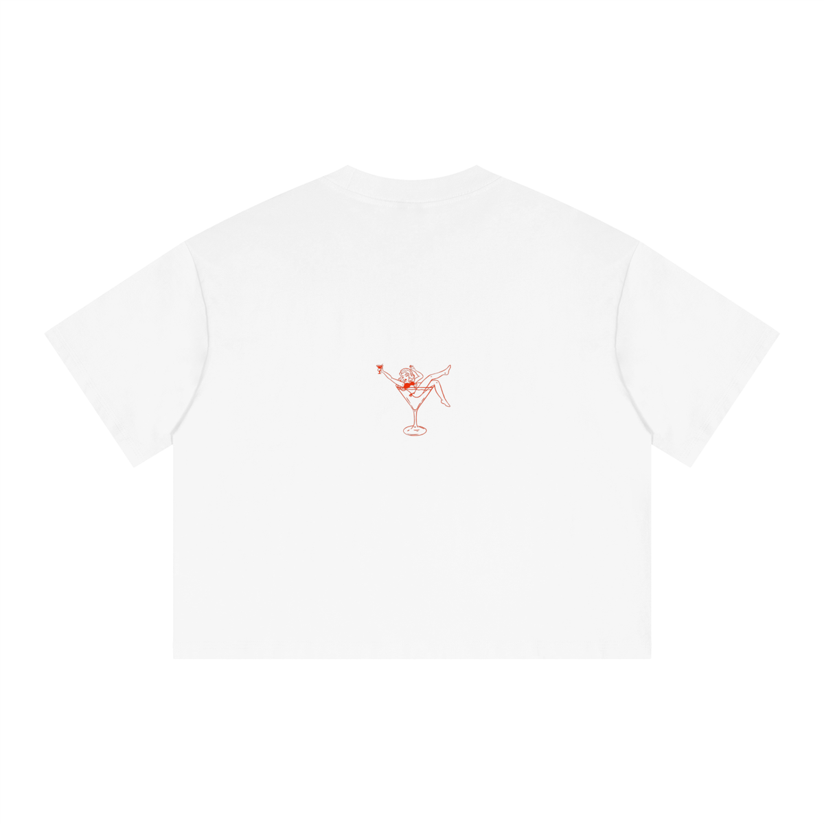 Unisex Boxy Drop Shoulder Crop T-Shirt