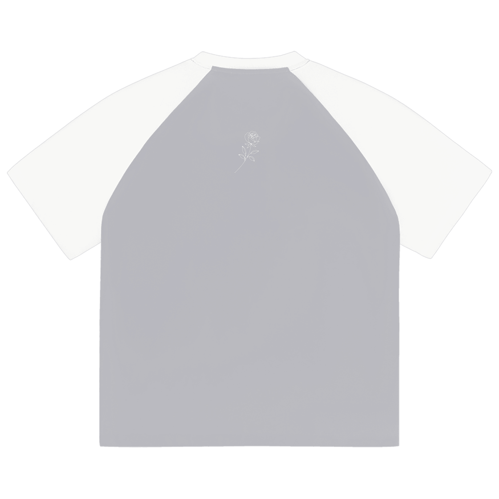 Barbed Heart Raglan Tee – Grey & White | TÄL