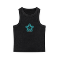 Hollywood Star Snow Washed Tank – Black | TÄL