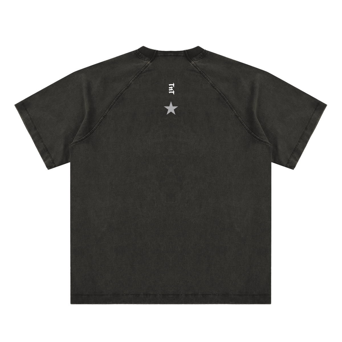 Butterfly Wordmark Oversized Tee – Charcoal Wash | TÄL