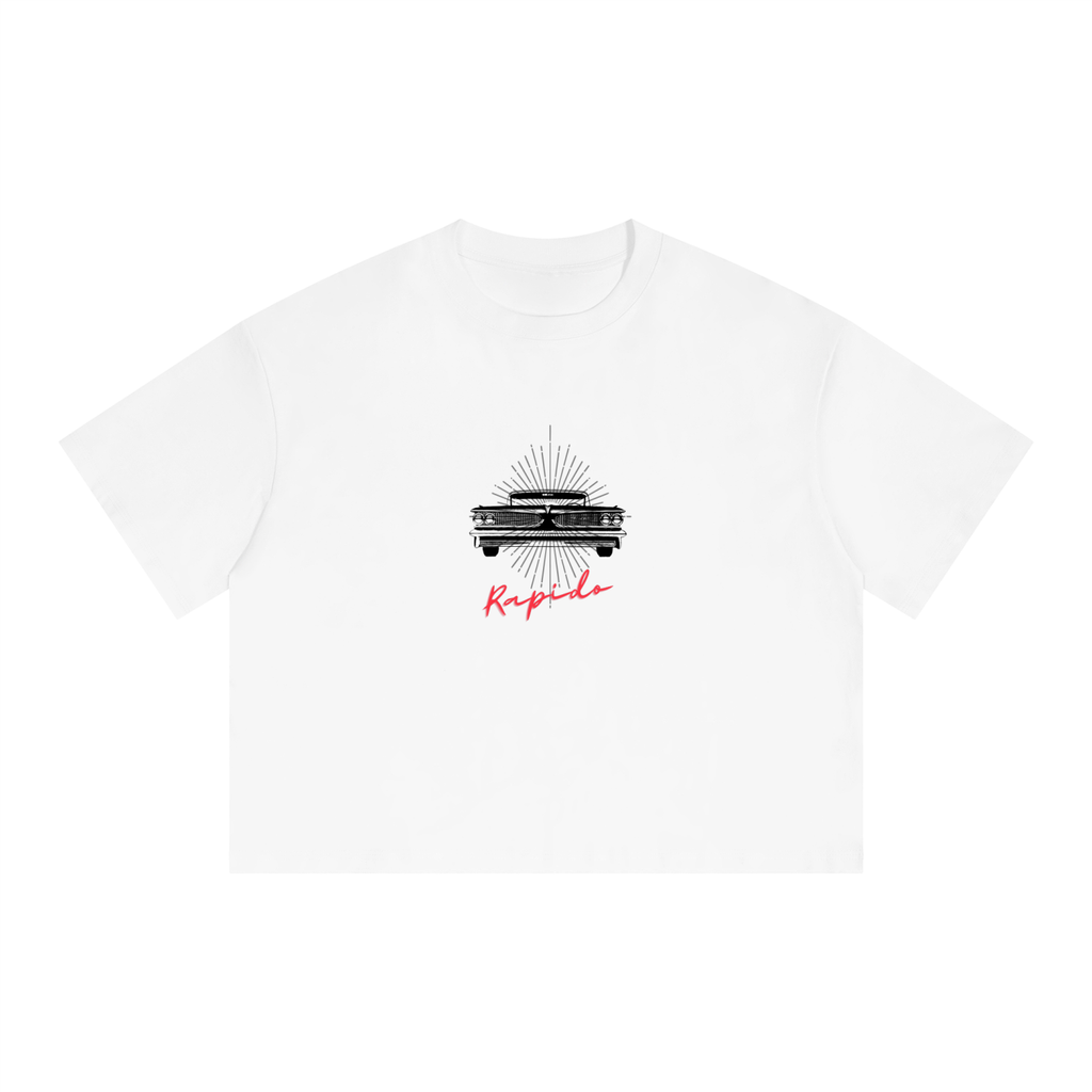Unisex Boxy Drop Shoulder Crop T-Shirt