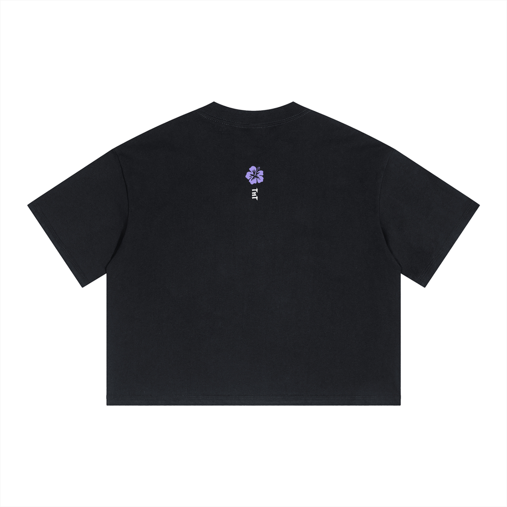Unisex Boxy Drop Shoulder Crop T-Shirt